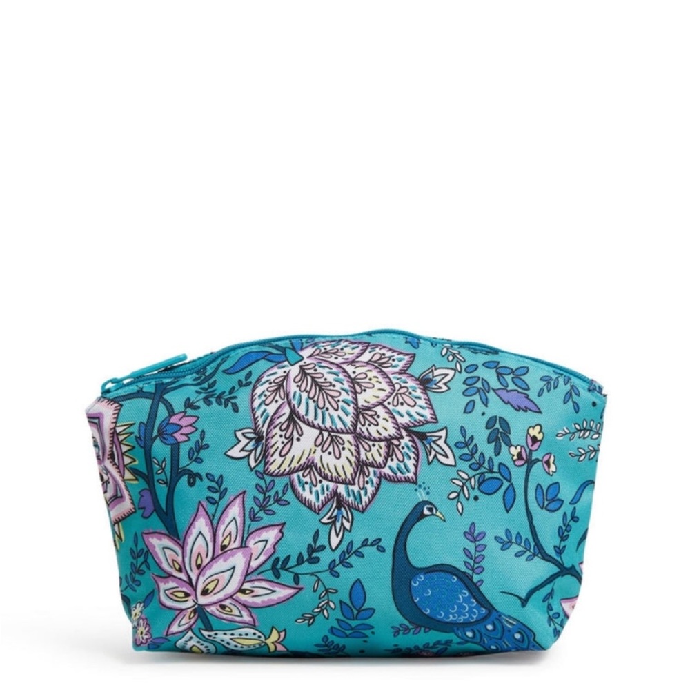NWT Vera Bradley grand travel cosmetic bag Peacock Garden